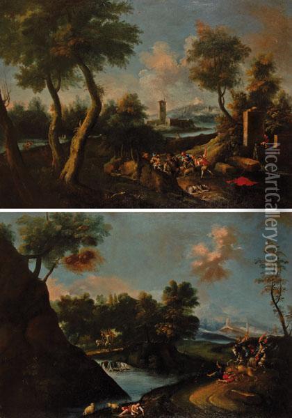 La Caccia Al Cinghiale 
La Caccia Al Leone Oil Painting - Pieter the Younger Mulier
