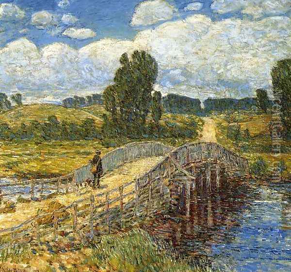 Bridge at Old Lyme Oil Painting - Childe Hassam