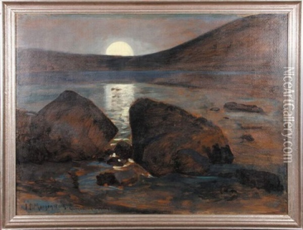 W Blasku Ksiezyca Oil Painting - Carl Ernst Morgenstern