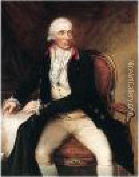 Portrait Of Captain William Money Oil Painting - Dupont Gainsborough
