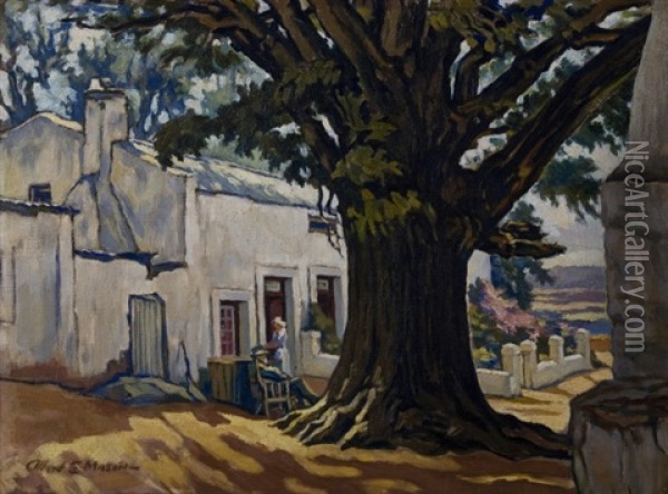 Retief Se Woonhuis Oil Painting - Albert Edward Mason