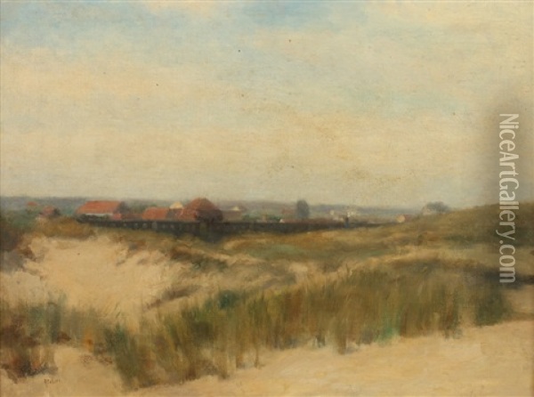 Coastal Town Oil Painting - William Edward Norton