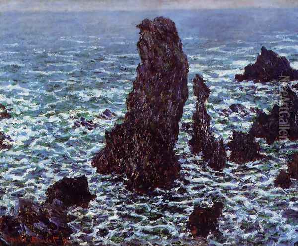 The 'Pyramids' of Port Coton, Belle-Ile-en-Mer Oil Painting - Claude Oscar Monet