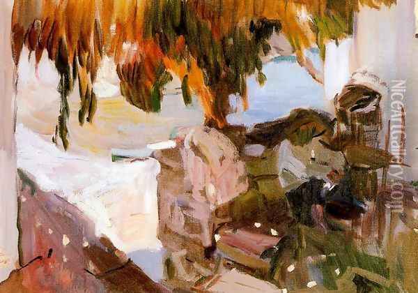 Ibiza house (1919) Oil Painting - Joaquin Sorolla Y Bastida