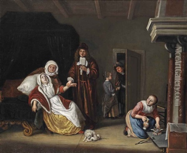 The Doctor's Visit Oil Painting - Jan Victors