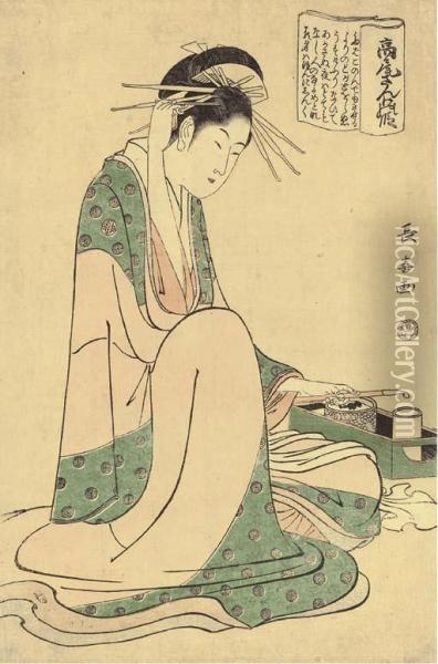 Takao Sange No Dan (confessions Of Takao) Oil Painting - Eishosai Choki