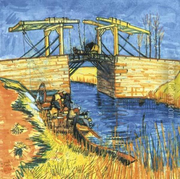 Le Pont De Langlois A Arles Oil Painting - Vincent Van Gogh