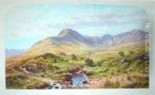 A Highland Glen Oil Painting - Waller Hugh Paton