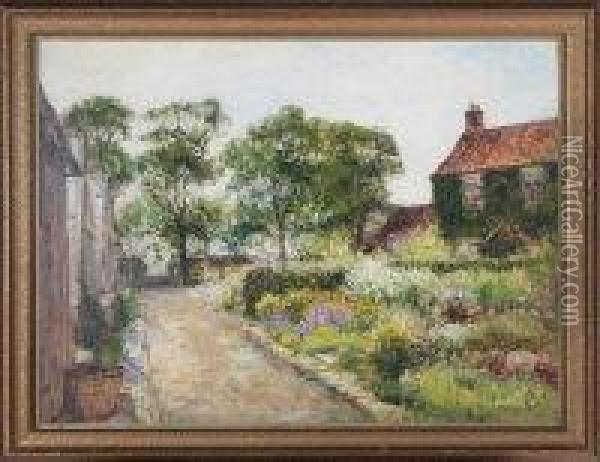 Smirthwaite Cottage, Turnpike Road, Preston Village, Northshields Oil Painting - John Falconar Slater