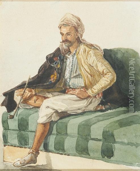 Seated Man In Arab Dress Oil Painting - Theodore Gericault