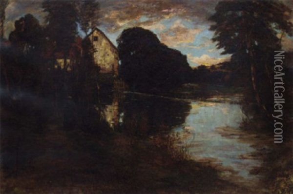 The Watermill Oil Painting - Grosvenor Thomas