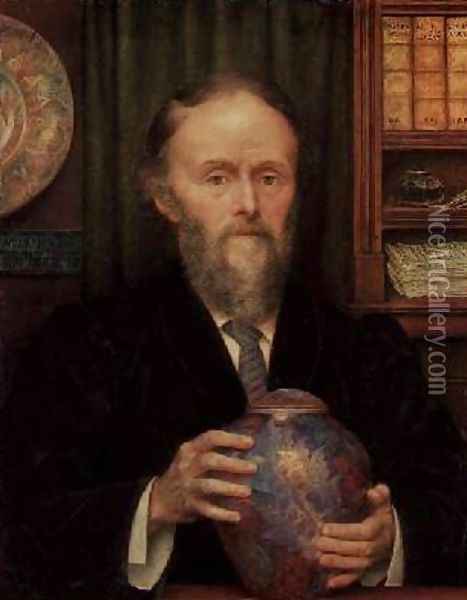 Portrait of William de Morgan 1839-1909 1909 Oil Painting - Evelyn Pickering De Morgan