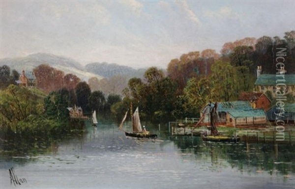 Yachts On The Water Oil Painting - Robert Weir Allen
