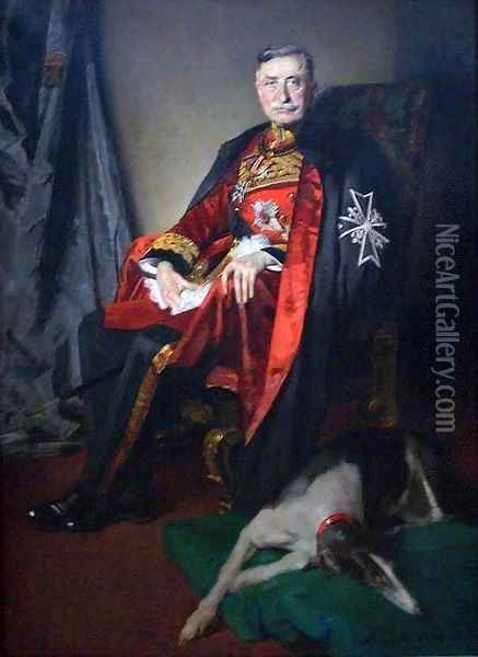 Portrait of Comte della Faille de Leverghem Oil Painting - Charles Joseph Watelet