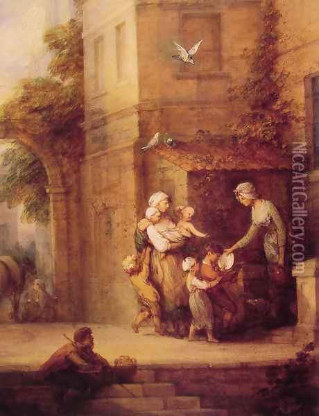 Charity relieving Distress Oil Painting - Thomas Gainsborough