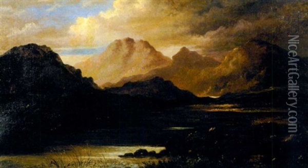 View Of The Isle Of Curran Oil Painting - Harry J. Williams
