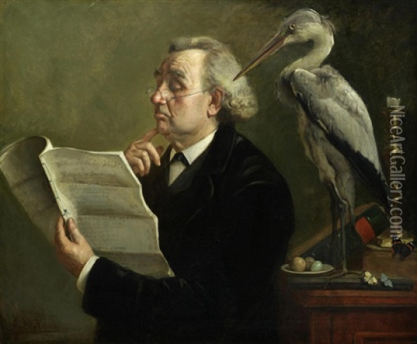 The Long Bill Oil Painting - Albert William Holden