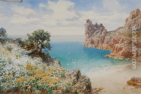 Coastal Scene Oil Painting - Henry B. Wimbush