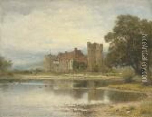 Stokesay Castle, Shropshire Oil Painting - Benjamin Williams Leader