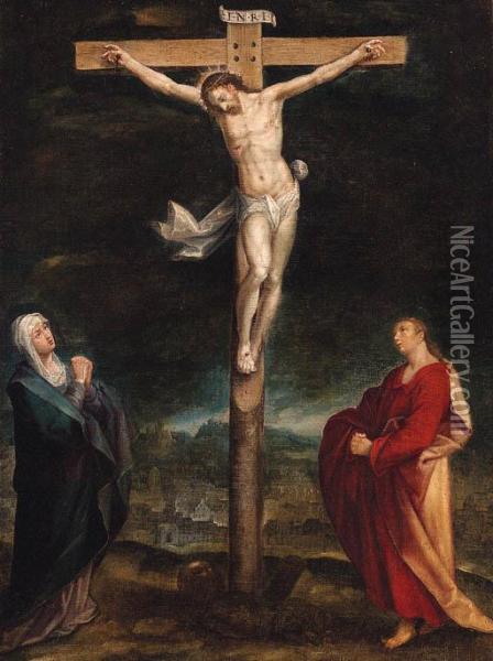 The Crucifixion Oil Painting - Adam van Noort