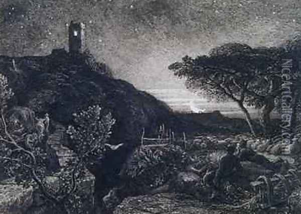 The Lonely Tower, 1879 Oil Painting - Samuel Palmer