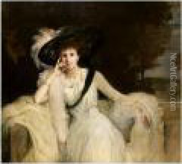 An Elegant Lady Oil Painting - Friedrich August von Kaulbach