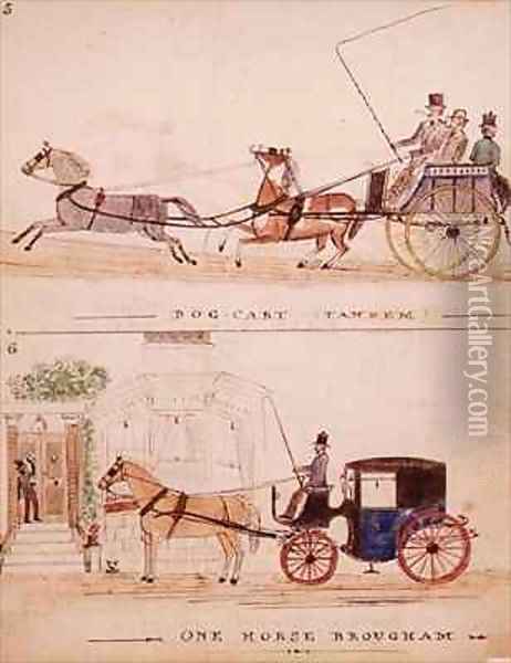 The Dog Cart and the One Horse Brougham Oil Painting - William Francis Freelove