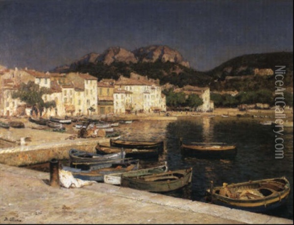 Le Port De Cassis Oil Painting - Jean Baptiste Olive