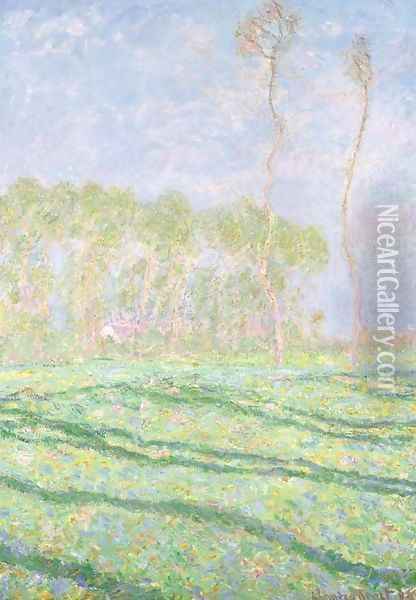 Paysage de Printemps à Giverny Oil Painting - Claude Oscar Monet