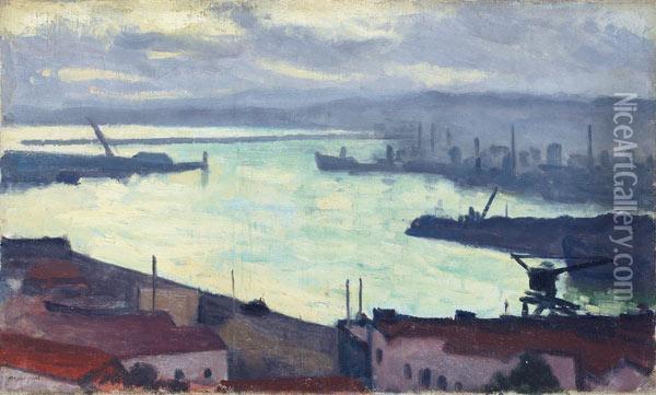 Le Port De Agha (alger) Oil Painting - Albert Marquet