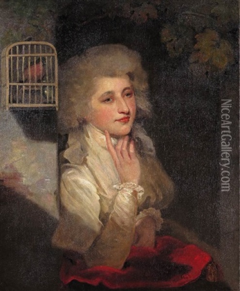 Portrait Of Elizabeth Gibbs Oil Painting - Sir John Hoppner