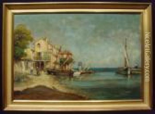 Der Hafen Von Maritgues Oil Painting - Henri Malfroy