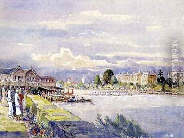 Rowing Kingston July 11th 1931 Oil Painting - William Monk