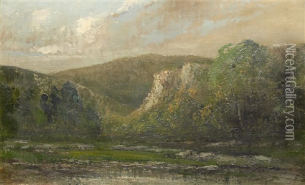Paysage Montagnaux Oil Painting - Cherubino Pata