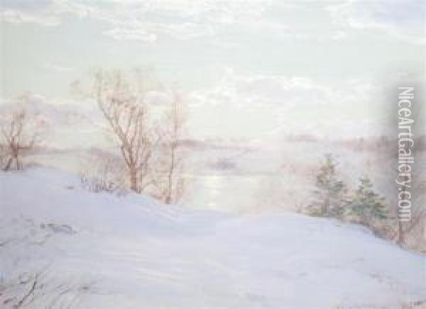 Reflection In The Snow Oil Painting - Walter Launt Palmer