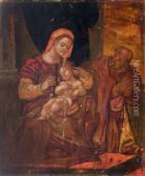Sacra Famiglia Oil Painting - Andrea Del Sarto