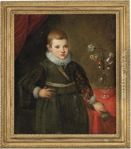 Portrait Of A Young Boy Oil Painting - Alonso Sanchez Coello