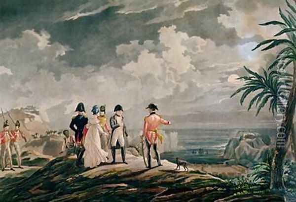 Napoleon Bonaparte 1769-1821 on St Helena in 1816 Oil Painting - Martinet, Francois