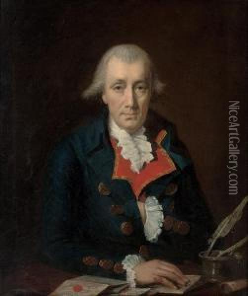 Portrait Of A Gentleman, Traditionally Identified As James Allen Oil Painting - Henri Pierre Danloux