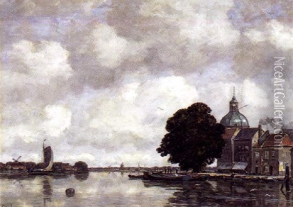 Kanalparti Oil Painting - Gilbert Von Canal