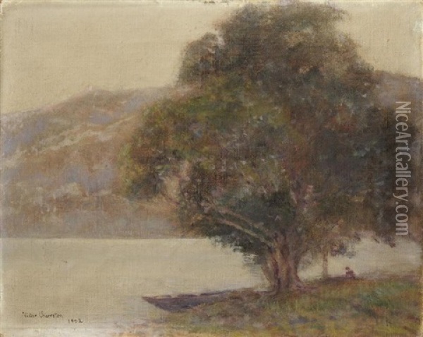 Lac De Nemy (italie) Oil Painting - Victor Charreton