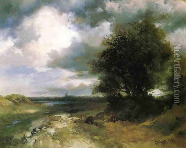 East Moriches Oil Painting - Thomas Moran
