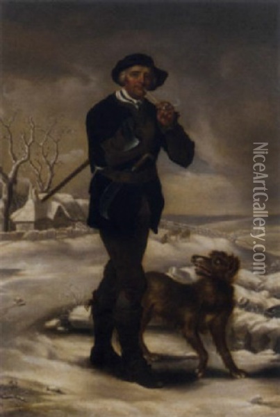 The Woodsman Oil Painting - Thomas Barker