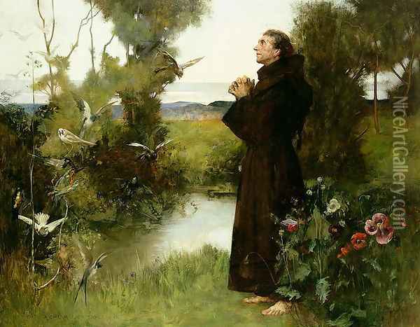 St. Francis, 1898 Oil Painting - Albert Chevallier Tayler