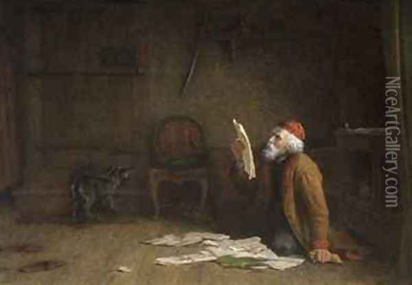 The Missing Deed Oil Painting - Frederick Daniel Hardy