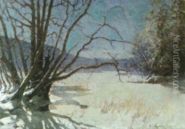 Vintermansken Oil Painting - Edvard Rosenberg