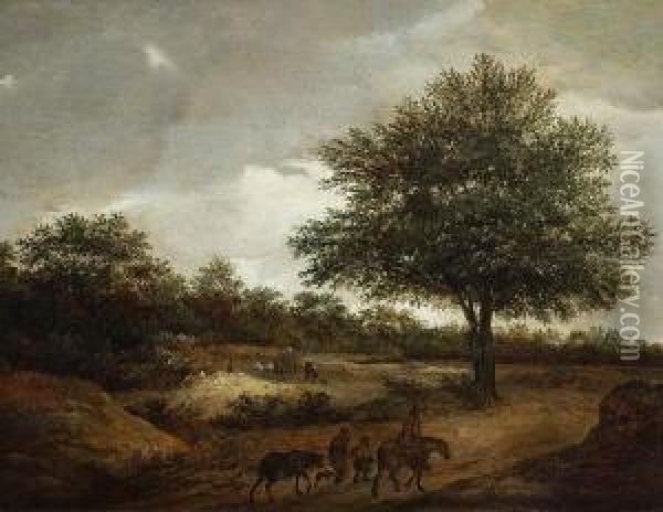 Haarlemer Landschaft. Oil Painting - Guillam de Vos
