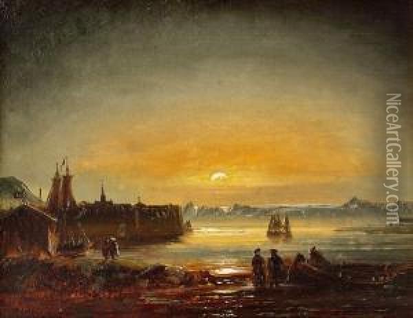 Fra Hammerfest 1851 1851 Oil Painting - Peder Balke