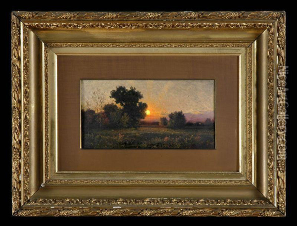Country Sunset Oil Painting - Charles Grant Beauregard