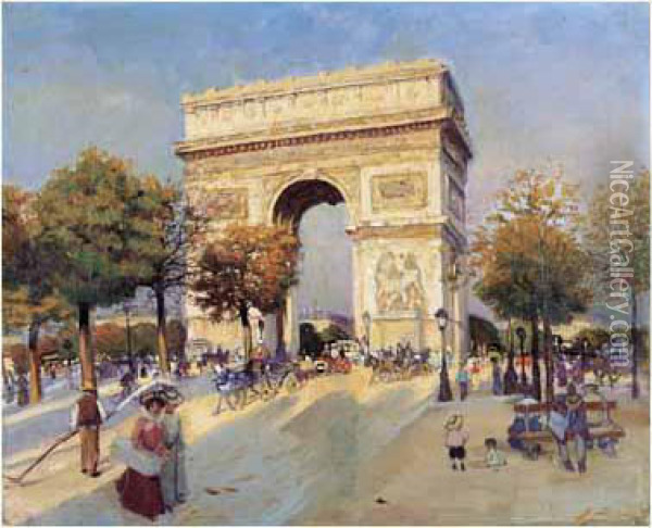 Place De L'etoile Oil Painting - Jean Lucas